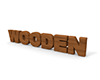 「WOODEN」立体文字 - 木材・木｜無料イラスト素材
