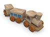 蒸気機関車 - 乗物 - 木材・木｜無料イラスト素材