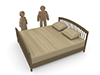 寝室｜ベッド - 木材・木｜無料イラスト素材