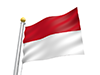 インドネシア - 国旗｜世界地図｜フリーイラスト素材