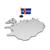 アイスランド - 国旗｜世界地図｜フリーイラスト素材