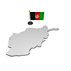 アフガニスタン - 国旗｜世界地図｜フリーイラスト素材