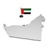 アラブ首長国連邦 - 国旗｜世界地図｜フリーイラスト素材