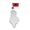 アルバニア - 国旗｜世界地図｜フリーイラスト素材