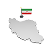 イラン - 国旗｜世界地図｜フリーイラスト素材