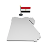 エジプト - 国旗｜世界地図｜フリーイラスト素材
