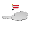 オーストリア - 国旗｜世界地図｜フリーイラスト素材