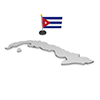 キューバ - 国旗｜世界地図｜フリーイラスト素材