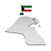 クウェート - 国旗｜世界地図｜フリーイラスト素材