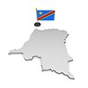 コンゴ民主共和国 - 国旗｜世界地図｜フリーイラスト素材