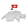 スイス - 国旗｜世界地図｜フリーイラスト素材