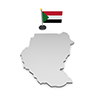 スーダン - 国旗｜世界地図｜フリーイラスト素材