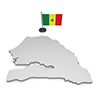 セネガル - 国旗｜世界地図｜フリーイラスト素材