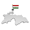 タジキスタン - 国旗｜世界地図｜フリーイラスト素材