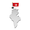 チュニジア - 国旗｜世界地図｜フリーイラスト素材