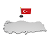 トルコ - 国旗｜世界地図｜フリーイラスト素材