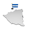 ニカラグア - 国旗｜世界地図｜フリーイラスト素材