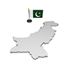 パキスタン - 国旗｜世界地図｜フリーイラスト素材
