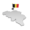ベルギー - 国旗｜世界地図｜フリーイラスト素材