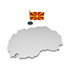 マケドニア - 国旗｜世界地図｜フリーイラスト素材