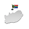 南アフリカ共和国 - 国旗｜世界地図｜フリーイラスト素材
