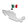 メキシコ - 国旗｜世界地図｜フリーイラスト素材