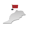 モロッコ - 国旗｜世界地図｜フリーイラスト素材