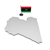 リビア - 国旗｜世界地図｜フリーイラスト素材