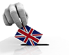 イギリス｜英国｜国旗｜票を入れる - 国旗｜世界地図｜フリーイラスト素材