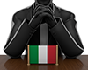 イタリア｜国旗｜考える人｜問題 - 国旗｜世界地図｜フリーイラスト素材