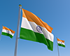 インド｜国旗｜空｜国 - 国旗｜世界地図｜フリーイラスト素材
