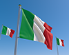 イタリア｜国旗｜風になびく｜晴天 - 国旗｜世界地図｜フリーイラスト素材