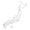 日本地図｜白色 - 地図｜日本｜フリーイラスト素材