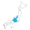 中部地方｜色分け｜地図 - 地図｜日本｜フリーイラスト素材