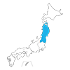東北地方｜色分け｜地図 - 地図｜日本｜フリーイラスト素材