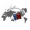 世界地図｜パスポート｜旅客機 - 観光旅行｜無料イラスト素材