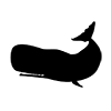 クジラ｜鯨 - アイコン｜イラスト｜フリー素材｜背景透明