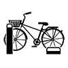 レンタル自転車｜自転車駐車場 - アイコン｜イラスト｜フリー素材｜背景透明