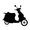 原付バイク｜スクーター｜オートバイ｜二輪 - アイコン｜イラスト｜フリー素材｜背景透明