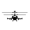 攻撃ヘリコプター｜戦闘ヘリコプター｜ヘリコプター｜兵器 - アイコン｜イラスト｜フリー素材｜背景透明