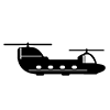 ヘリコプター｜航空機 - アイコン｜イラスト｜フリー素材｜背景透明