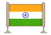 インド-国旗 - アイコン｜3D｜フリーイラスト素材