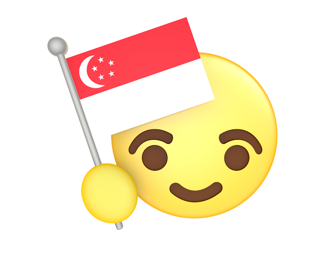 シンガポール｜国旗 - アイコン / 3Dレンダリング / イラスト / 無料 / ダウンロード / 商用使用OK