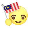 マレーシア｜国旗 - アイコン｜3D｜フリーイラスト素材