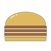 ハンバーガー｜Hamburger - クリップアート｜イラスト｜フリー素材