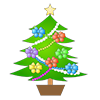 クリスマスツリー｜クリスマスイブ｜プレゼント｜星｜木｜赤｜青 - クリップアート｜イラスト｜フリー素材