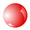 赤ボタン｜丸｜グラデーション｜ピカッ｜光｜円｜立体的 - クリップアート｜イラスト｜フリー素材