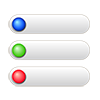 ホームページボタン｜サイトボタン｜青グラデーション｜緑｜赤色｜立体的｜クリックボタン - クリップアート｜イラスト｜フリー素材
