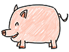 にっこり豚さん | 動物 - キャラクター｜人物｜フリーイラスト