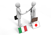 イタリアと日本/握手するビジネスマン - ビジネス｜人物｜無料イラスト素材